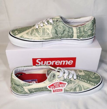 Supreme x Vans Dollar Bill Green "Skate Era" Mens Size 12 NEW 2023 Sneakers