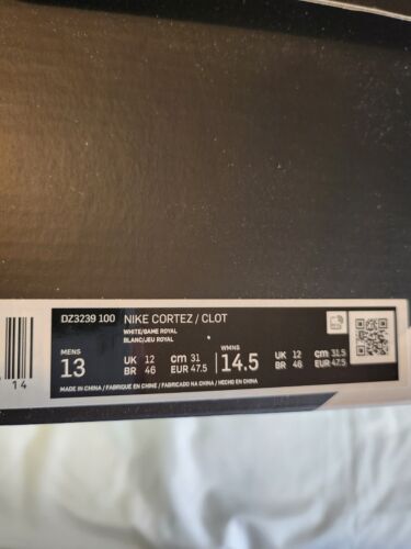 Nike x Clot Cortez SP Forrest Gump Mens Size 13 - Red White Blue 3 Shoes in 1